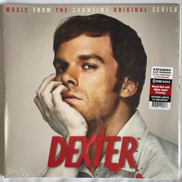 Dexter Blood Red White Swirl Vinyl Record NEW SEALED Soundtrack Limited Edition - Picture 1 of 3